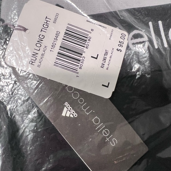 Adidas by Stella McCartney $95 Women's Run Long Leggings Black Zip Pants - Picture 16 of 16